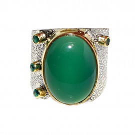 Inel Argint Jad Verde Kaliope