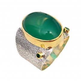 Inel Argint Jad Verde Kaliope