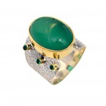 Inel Argint Jad Verde Kaliope