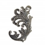 Brosa Argint Marcasite Feather
