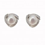 Cercei Argint Zirconii Perla Chic Chic