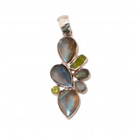 Set Argint Labradorit si Peridot Arda