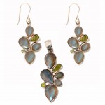Set Argint Labradorit si Peridot Arda