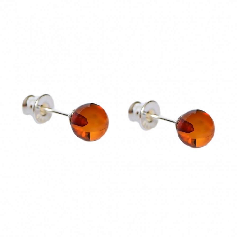 Cercei Argint Chihlimbar Golden Pins