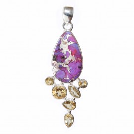 Set Argint Turcoaz Mov Mojave si Citrine