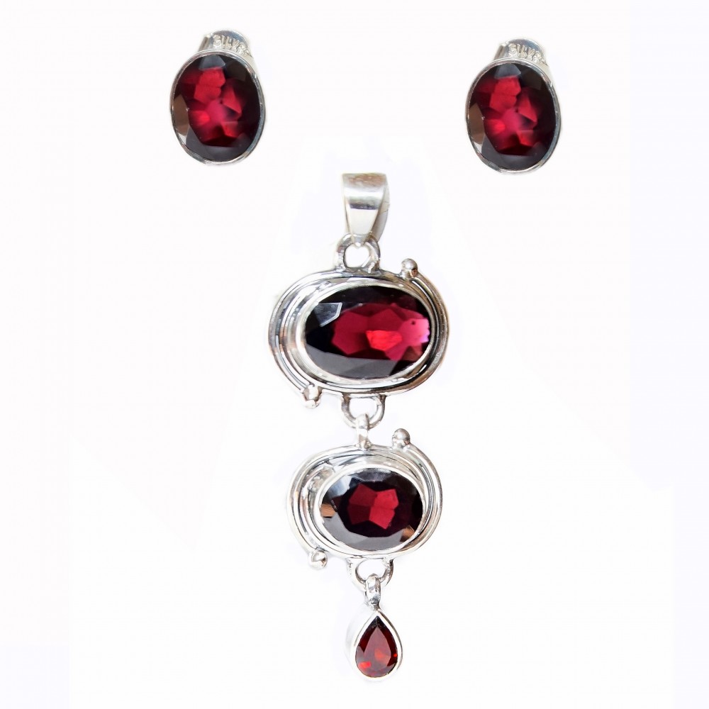 Set Argint Granat Passion