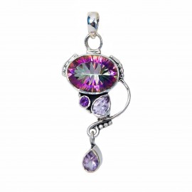 Set Argint Topaz Mistic si Ametist Serenity