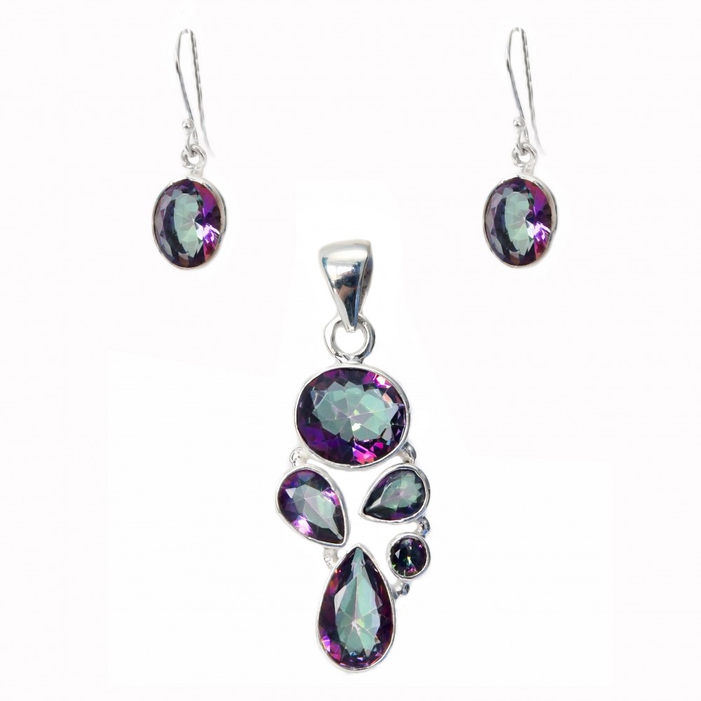 Set Argint Topaz Mistic Andrastre