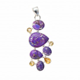 Set Argint Turcoaz Mov Mojave si Citrine Brielle