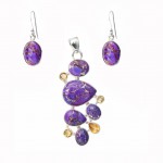 Set Argint Turcoaz Mov Mojave si Citrine Brielle