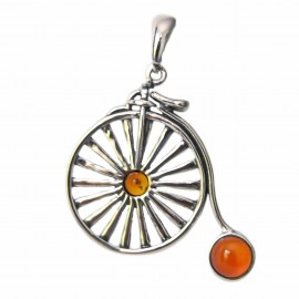 Pandantiv Argint Chihlimbar Retro Bicycle