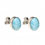 Cercei Argint Larimar Denise