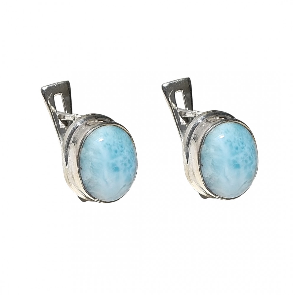Cercei Argint Larimar Lulu