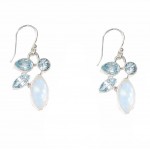 Cercei Argint Piatra Lunii și Blue Topaz Andra