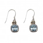 Cercei Argint Blue Topaz Luxe 
