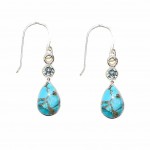 Cercei Argint Turcoaz și Blue Topaz 