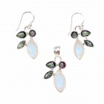 Set Argint Piatra Lunii și Topaz Mistic Karen