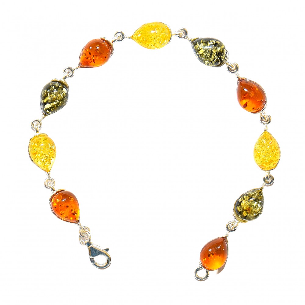Brățară Argint Chihlimbar Multicolor Carla