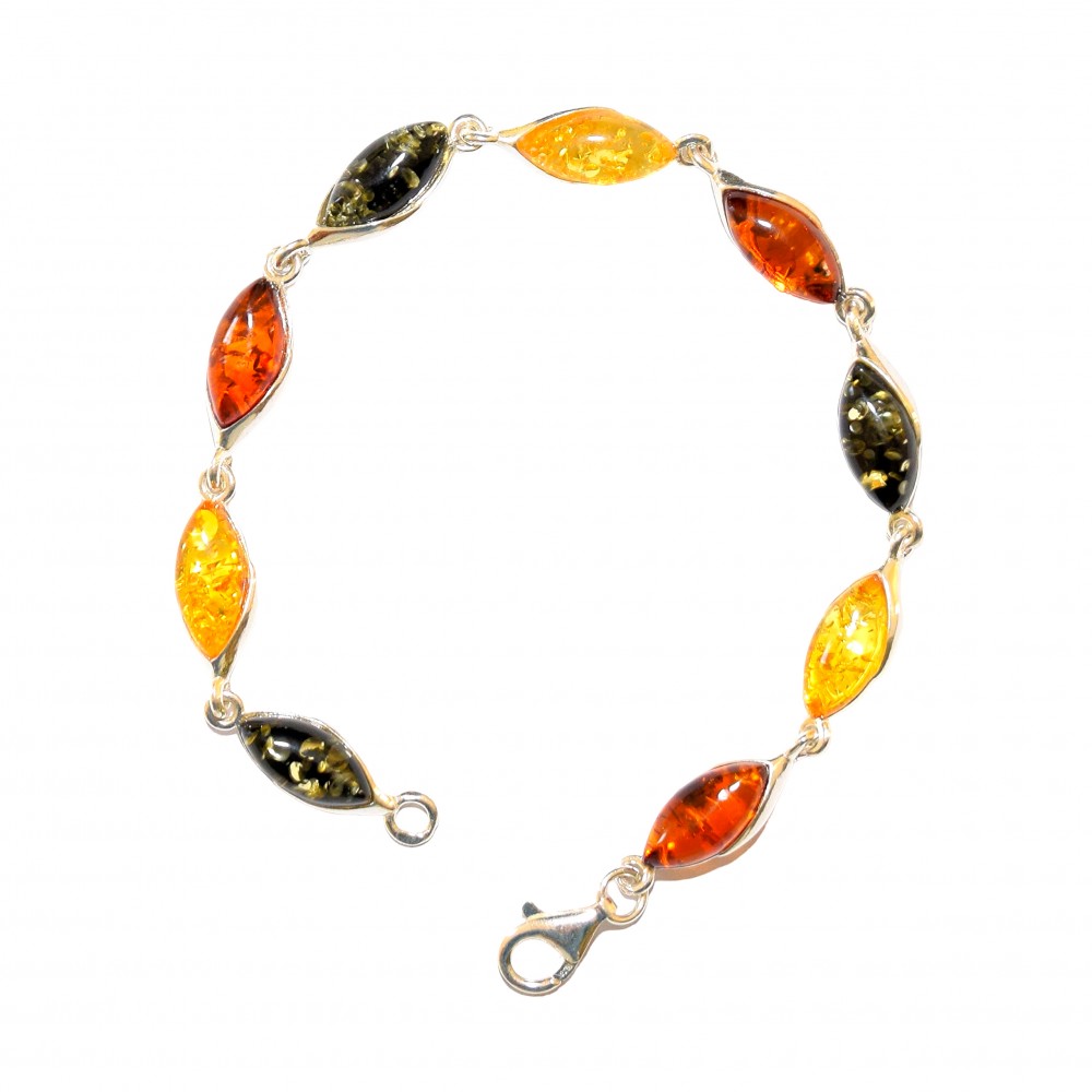 Brățară Argint Chihlimbar Multicolor Emilia