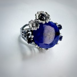 Inel Argint Safir și Blue Topaz Hera