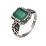 Inel Argint Jad Verde Yang