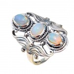 Inel Argint Opal Etiopian Azure