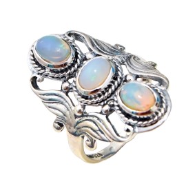 Inel Argint Opal Etiopian Azure