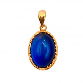 Pandantiv Argint Placat cu Aur Chihlimbar Blue Aeris