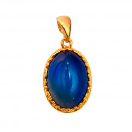 Set Argint Placat cu Aur 14K Chihlimbar Albastru Aeris
