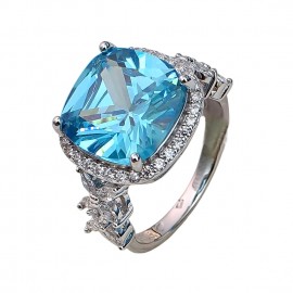 Inel Argint Blue Topaz Lab Grown Kanya