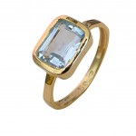 Inel Argint Placat cu Aur și Blue Topaz Ninna