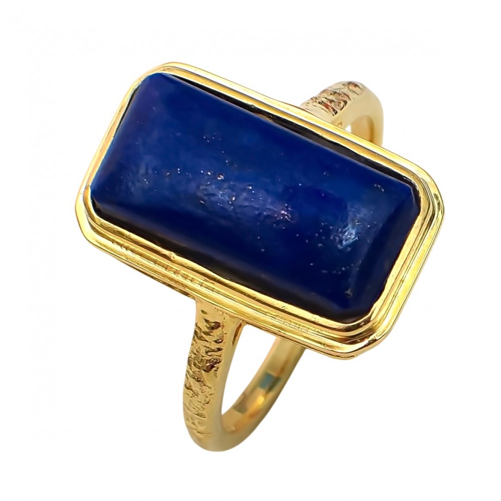 Inel Argint Placat cu Aur și Lapis Lazuli Mara
