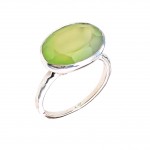 Inel Argint Calcedonia Verde Spring