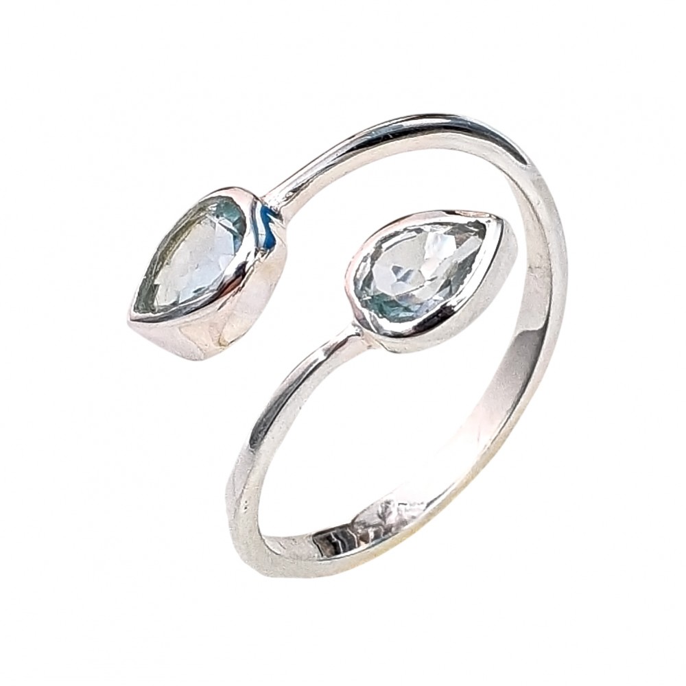 Inel Argint Blue Topaz Light