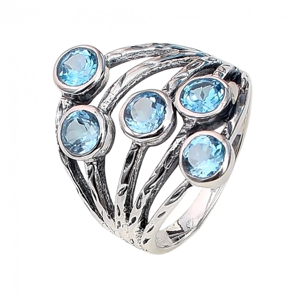 Inel Argint Blue Topaz Dalia
