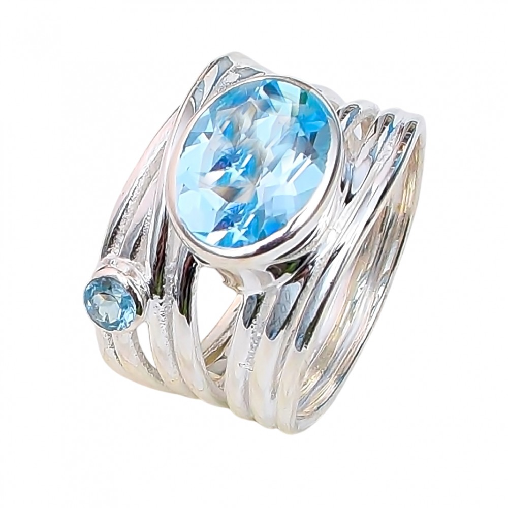 Inel Argint Blue Topaz Kairo