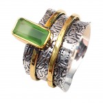 Inel Argint Calcedonia Verde Lucky