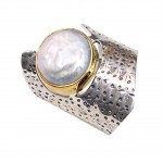 Inel Argint Perlă Barocă White Pearl