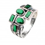 Inel Argint cu piatra Chrome Diopsid Green