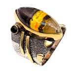Inel Argint Jasp Bumble Bee Albinuta