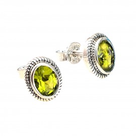 Cercei Argint Peridot Zade