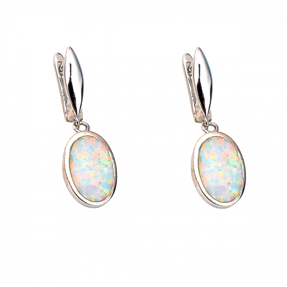 Cercei Argint Opal Etiopian Anabelle