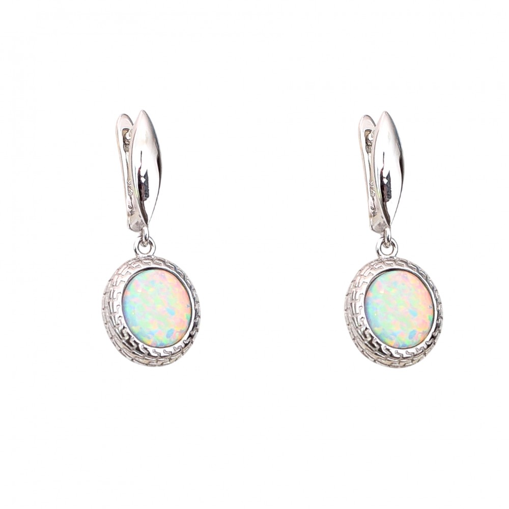 Cercei Argint Opal Etiopian Helen