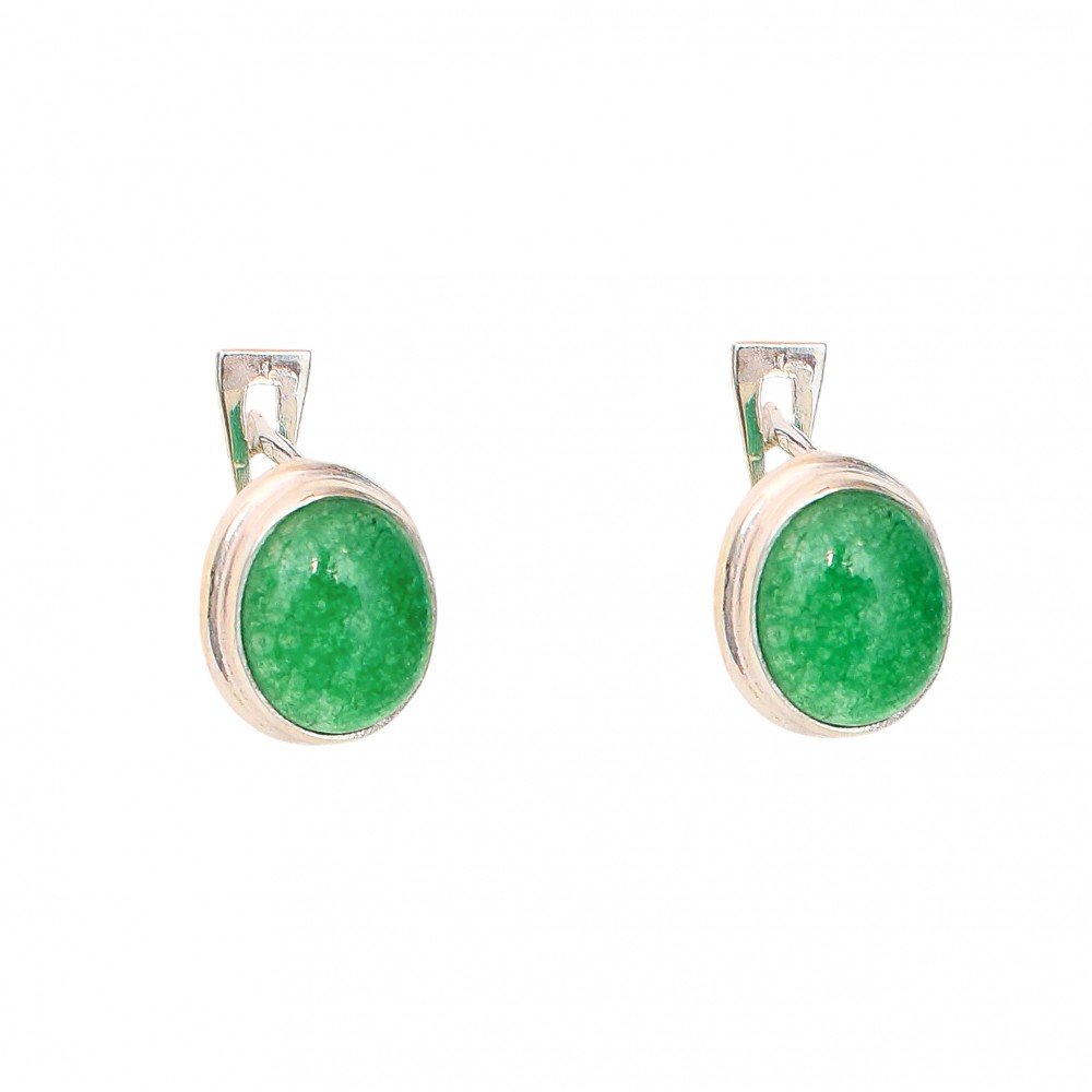 Cercei Argint Jad Verde Veronia
