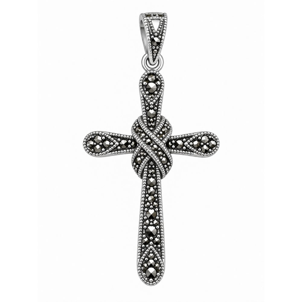 Pandantiv Argint Cruce cu Marcasite Felicia