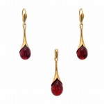 Set Argint Placat cu Aur 14K Chihlimbar Rebecca