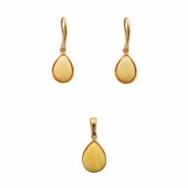 Set Argint Placat cu Aur 14K Chihlimbar Joy