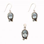 Set Bijuterii Argint Blue Topaz Apollo