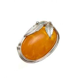Inel Argint Chihlimbar Orange