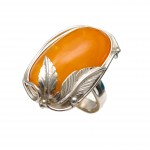 Inel Argint Chihlimbar Orange